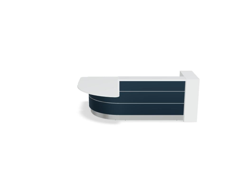 Valde LAV1271L - modulare Empfangstheke in Weiss Pastell präsentiert im Onlineshop von KAQTU Design AG. Empfangsdesk ist von Mdd