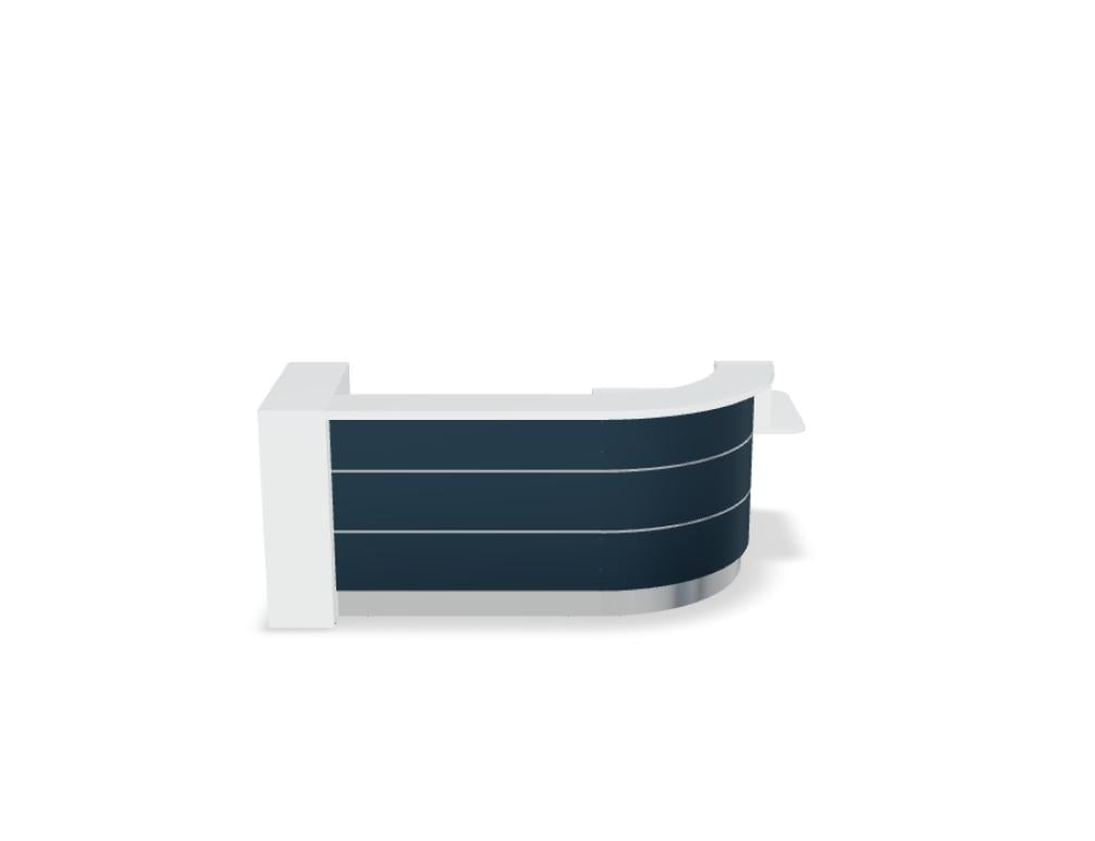 Valde LAV1561L - modulare Empfangstheke in Weiss Pastell präsentiert im Onlineshop von KAQTU Design AG. Empfangsdesk ist von Mdd