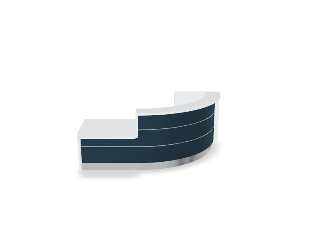 Valde LAV86L - modulare Empfangstheke in Weiss Pastell präsentiert im Onlineshop von KAQTU Design AG. Empfangsdesk ist von Mdd