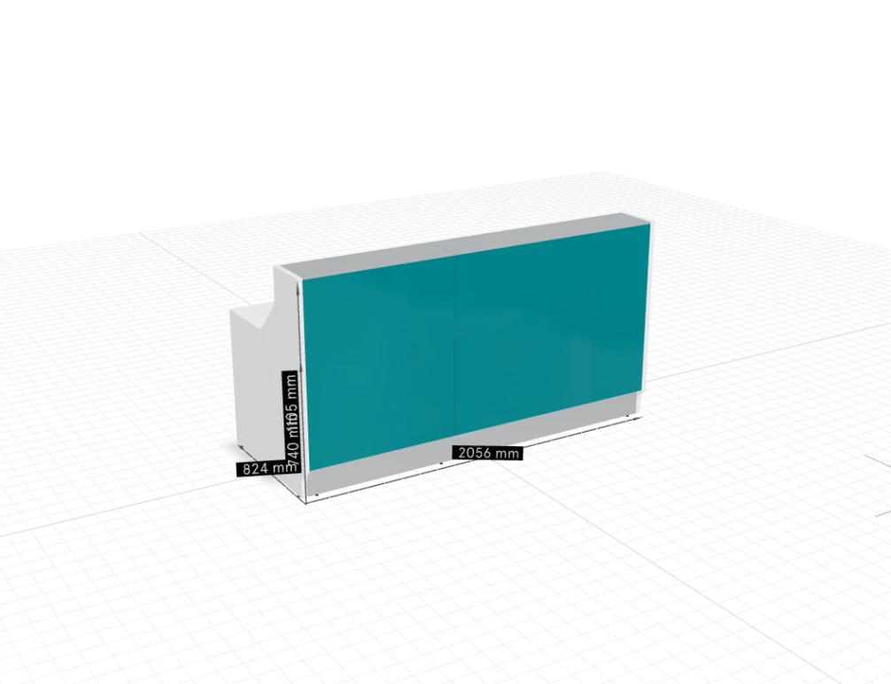 Linea LIN20 - modulare Empfangstheke in  präsentiert im Onlineshop von KAQTU Design AG. Empfangsdesk ist von Mdd