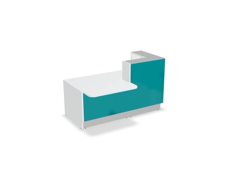 Linea LIN29P - modulare Empfangstheke in  präsentiert im Onlineshop von KAQTU Design AG. Empfangsdesk ist von Mdd