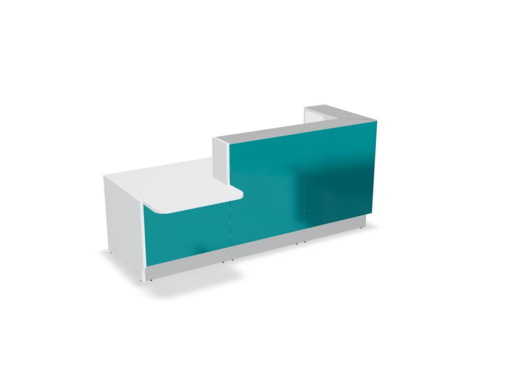 Linea LIN351P - modulare Empfangstheke in  präsentiert im Onlineshop von KAQTU Design AG. Empfangsdesk ist von Mdd