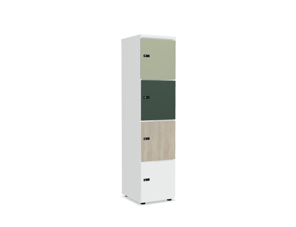 Locker Standard LOK40 - modulares aufbewahrungsystem in Weiss Pastell präsentiert im Onlineshop von KAQTU Design AG. Büroschrank ist von Mdd