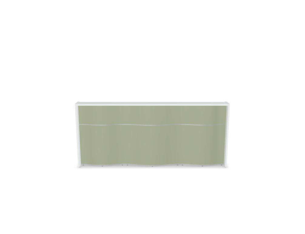 Wave LUV17 - Empfangstheke mit organischer Front in Weiss Pastell präsentiert im Onlineshop von KAQTU Design AG. Empfangsdesk ist von Mdd