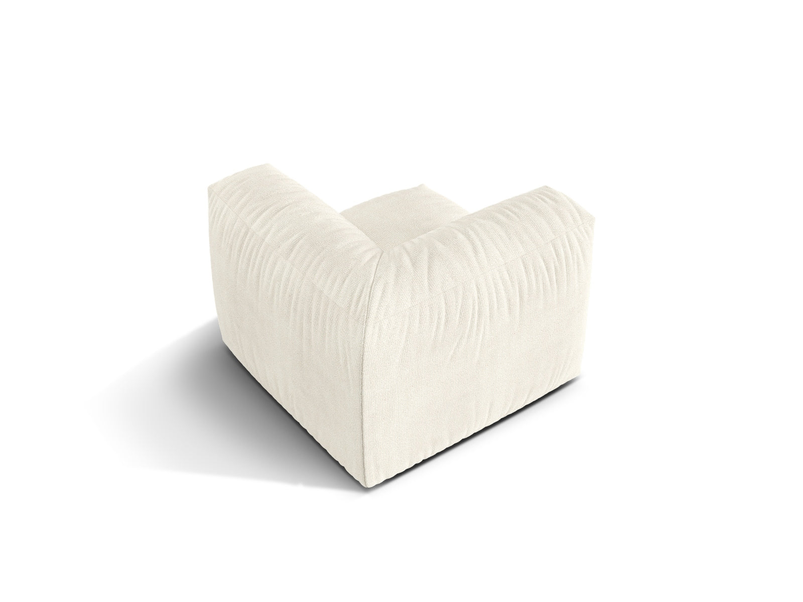 Elegantes 1-Sitzer Eckmodul Martina in Ivory-Monet, ideal für individuelle Sofa-Arrangements und zeitgemäße Einrichtungsideen.