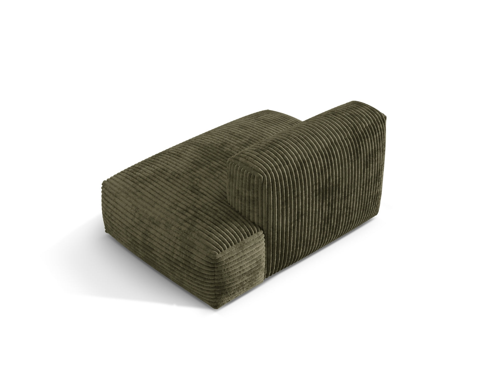 Modernes 2-Sitzer Martina Sofa rechts in Moss Green-Tilia, perfekt für gemütliche und stilvolle Wohnbereiche.