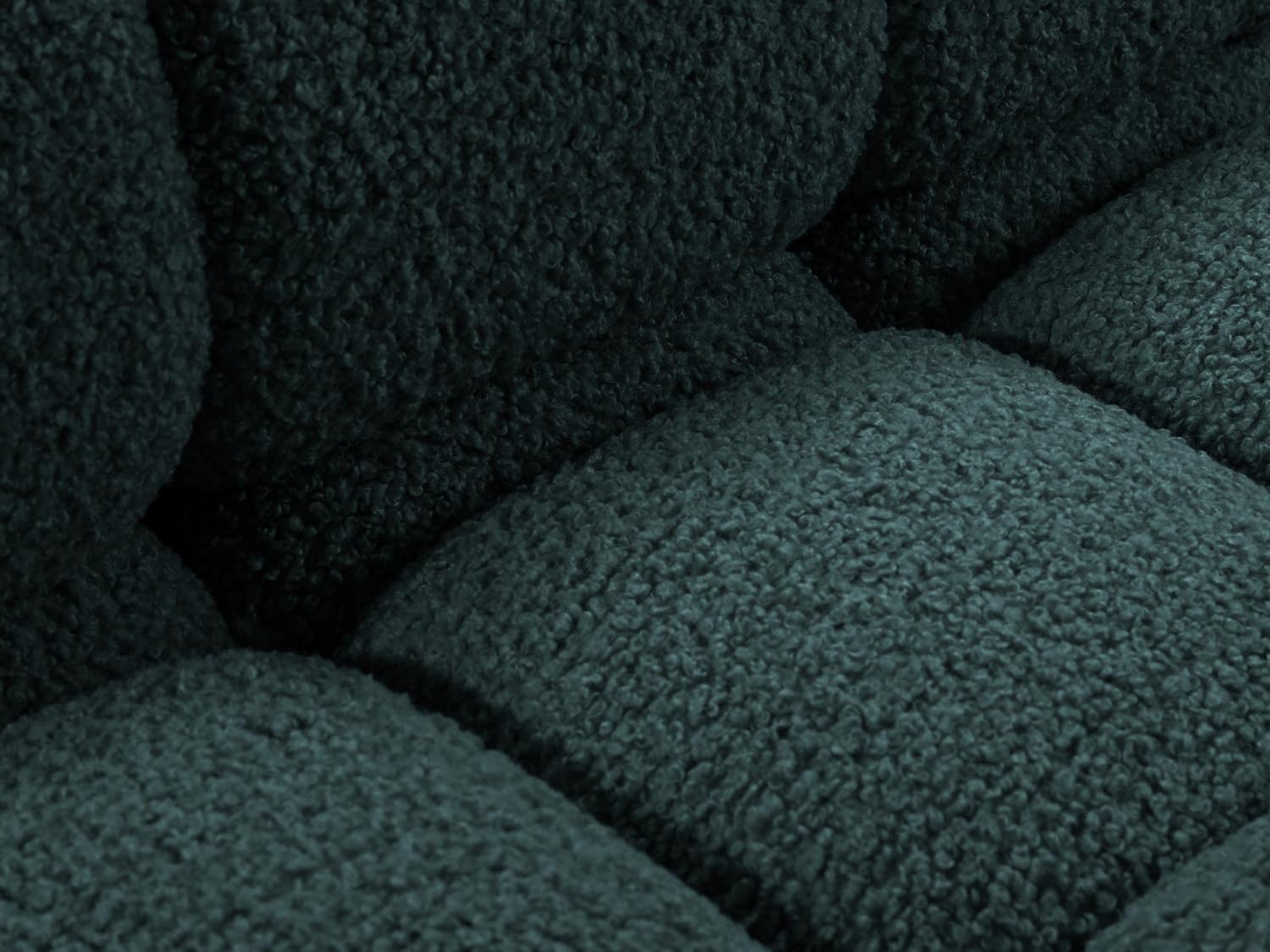 Modulares 2-Sitzer Sofa Bellis Boucle in ansprechendem Petrol, ideal für gemütliche und moderne Wohnkonzepte.