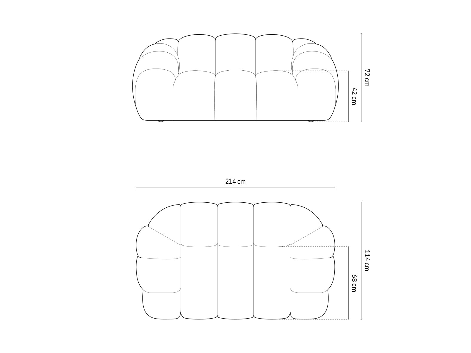 Stilvolles 2-Sitzer Sofa Diana aus luxuriösem Velours in einem harmonischen Grau-Braun, perfekt für gemütliche und moderne Wohnräume.