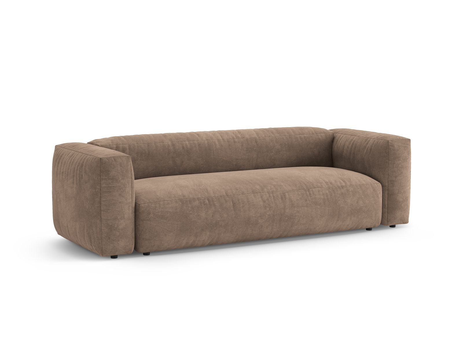 Elegantes 3-Sitzer Sofa Martina in Dunkelbeige, ideal für Wohnräume und als Schlafgelegenheit, von Micadoni.
