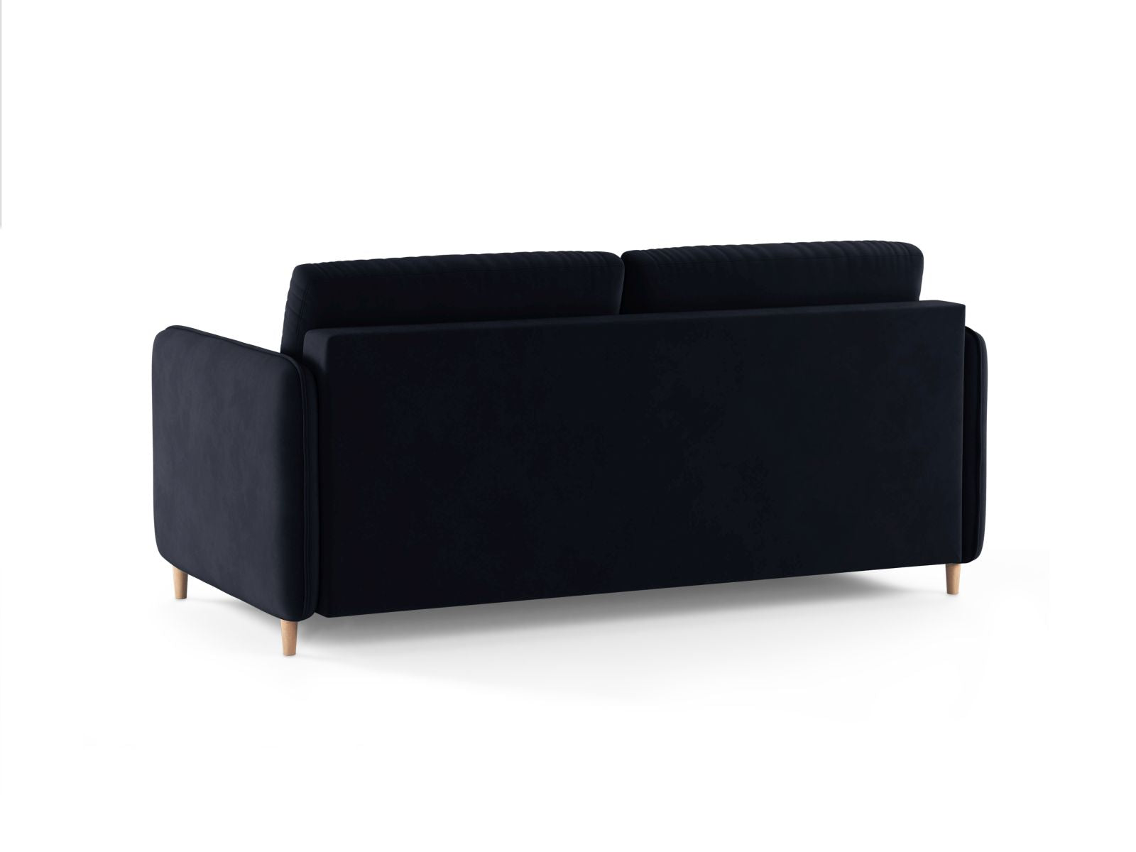 Modernes 3-Sitzer Bettsofa Simo in Royal Blue, perfekt für entspannte Abende und als praktische Schlaflösung für Übernachtungsgäste.