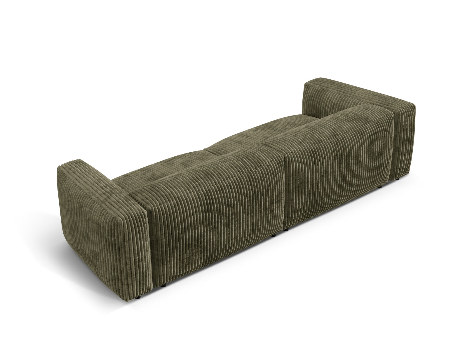 Modernes Martina 4-Sitzer Sofa in Moss Green-Tilia, perfekt für gemütliche Wohnzimmer. Flexibles, modulares Design von Micadoni für vielseitige Einrichtung.