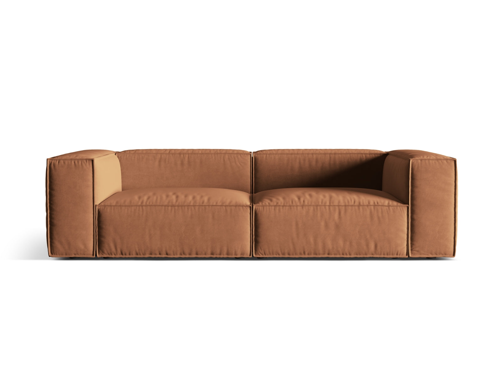 Nuria Velour Sofa 4 Sitzer in Honey-Paris präsentiert im Onlineshop von KAQTU Design AG. 4er Sofa ist von Micadoni