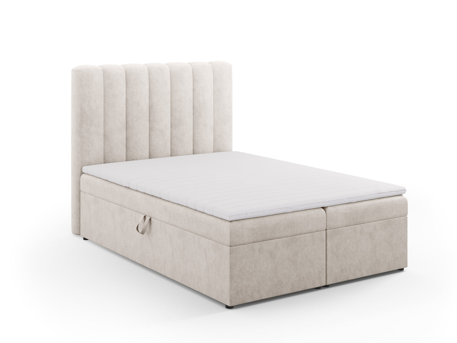 Stilvolles Kelp Boxspringbett Set von Micadoni, inklusive Kopfteil, Boxspring, Matratze und Topper für optimalen Komfort und Schlafqualität.