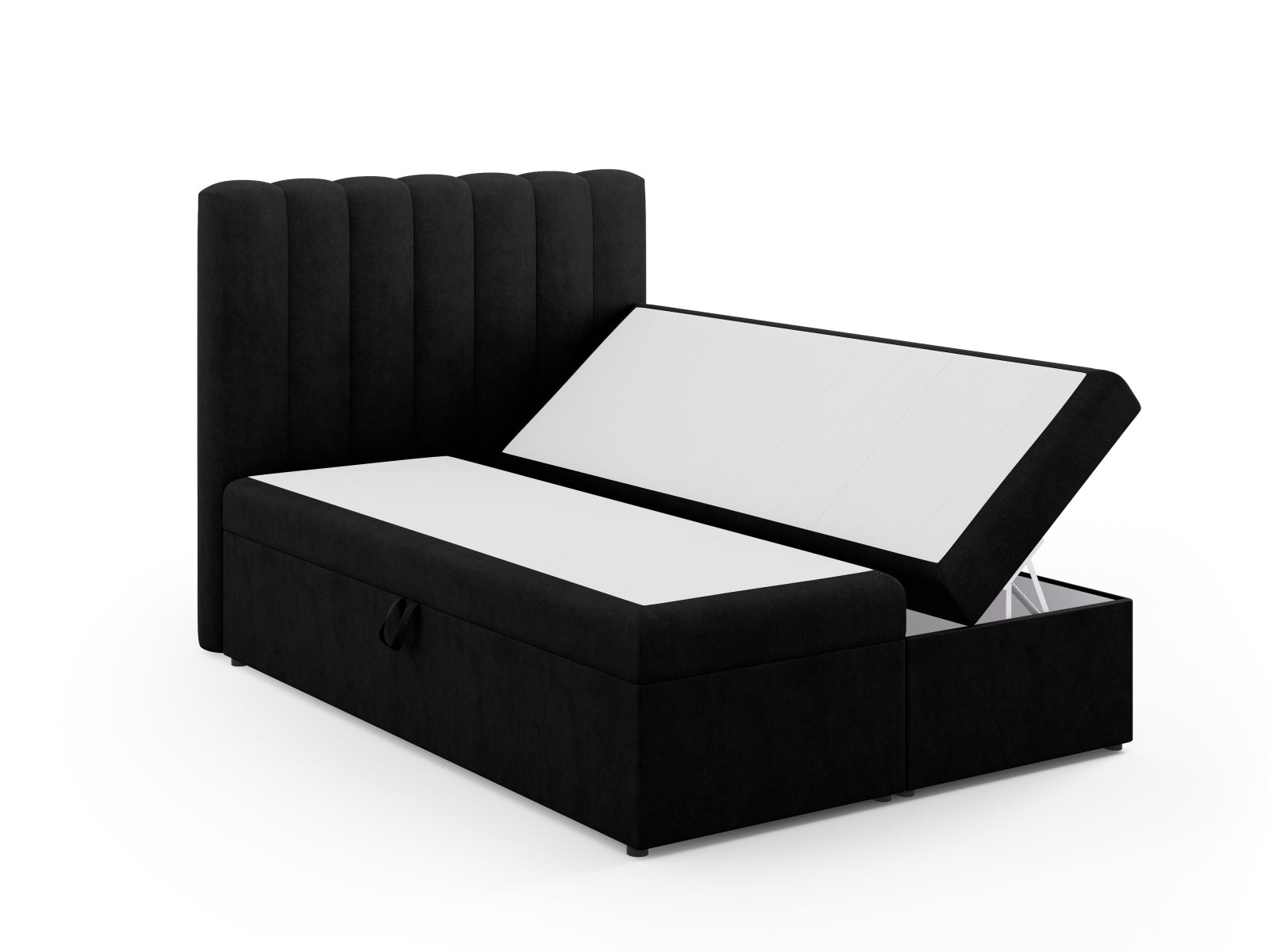 Elegantes Kelp Boxspringbett Set von Micadoni, inklusive Kopfteil, Boxsprings, Matratze und Topper für optimalen Komfort und Schlafqualität.