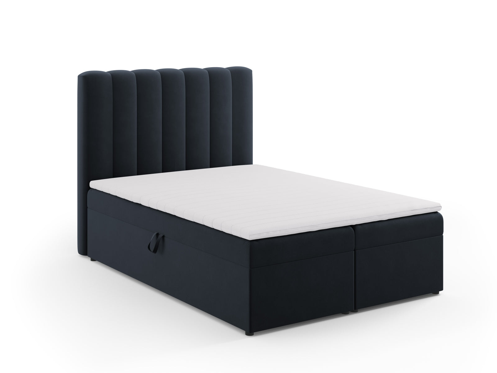 Elegantes Kelp Boxspringbett Set von Micadoni, bestehend aus Kopfteil, Boxspring, Matratze und Topper für optimalen Komfort und stilvolle Einrichtung.