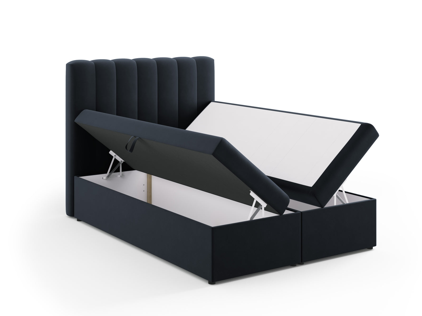 Stilvolles Kelp Boxspringbett Set von Micadoni, inklusive Kopfteil, Boxspring, Matratze und Topper für höchsten Schlafkomfort.
