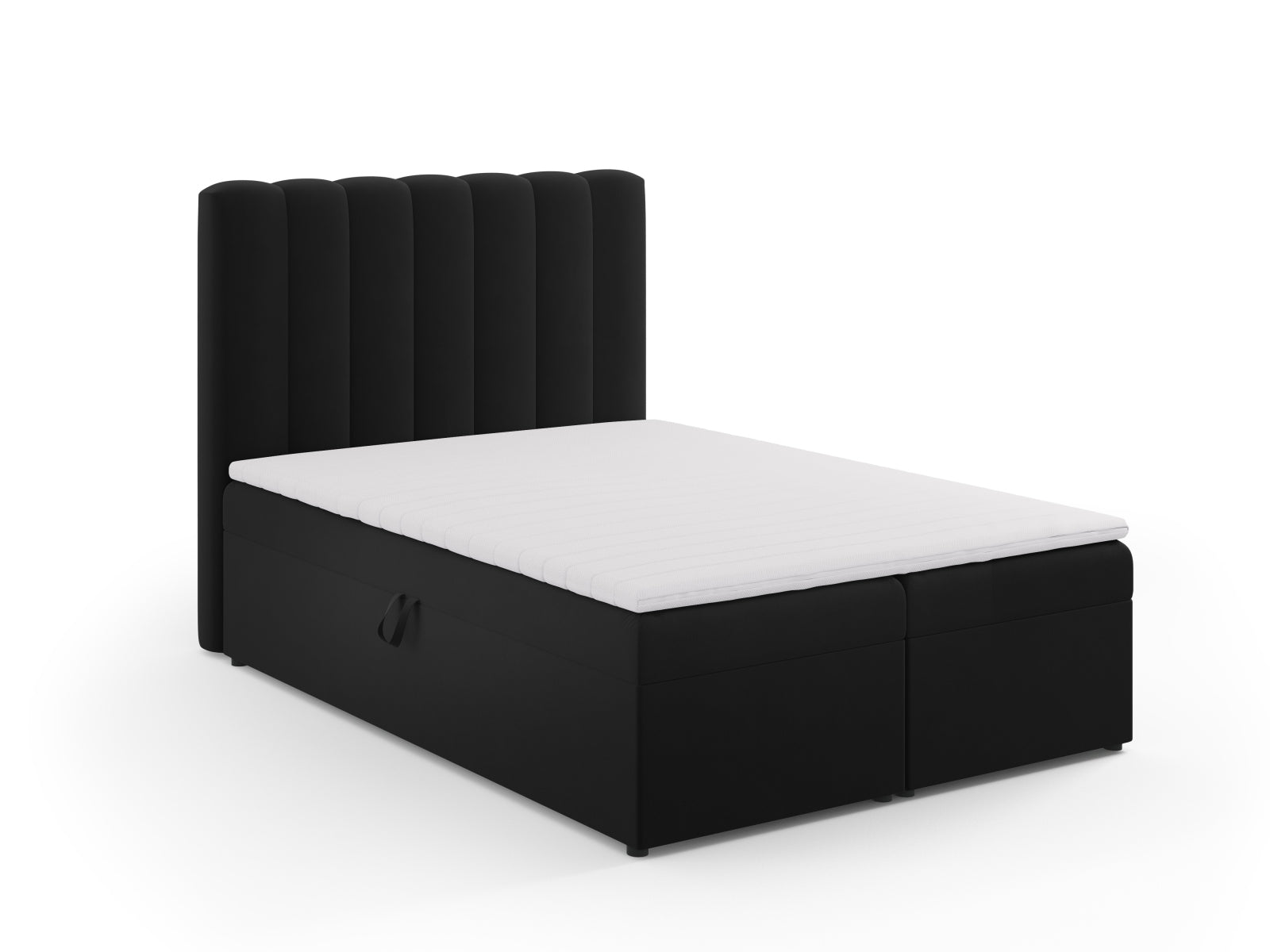 Elegantes Kelp Boxspringbett Set von Micadoni, inklusive Kopfteil, Boxsprings, Matratze und Topper für optimalen Komfort und Schlafqualität.