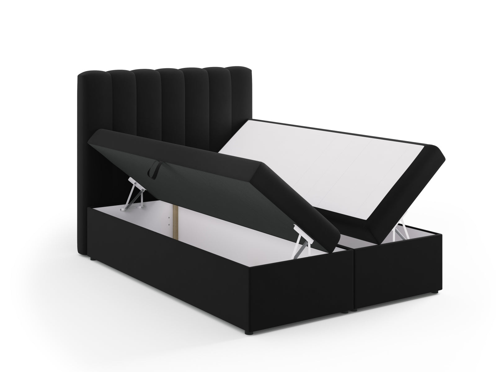 Stilvolles Kelp Boxspringbett Set von Micadoni, bestehend aus Kopfteil, Boxsprings, Matratze und Topper für erholsamen Schlaf.