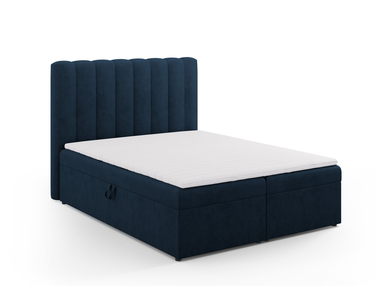 Stilvolles Kelp Boxspringbett Set von Micadoni, bestehend aus Kopfteil, Boxsprings, Matratze und Topper für erholsamen Schlaf.
