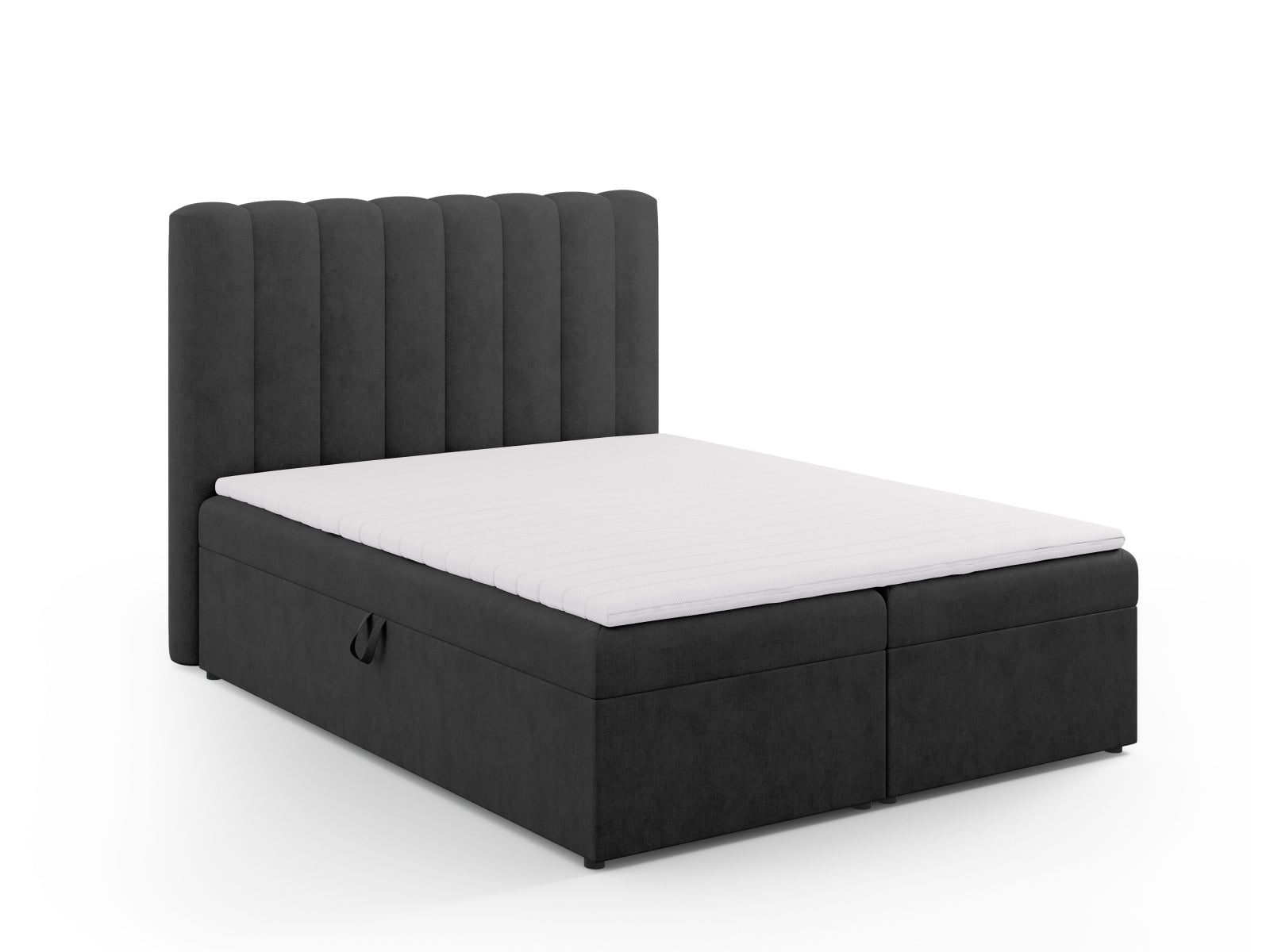 Stilvolles Kelp Boxspringbett Set von Micadoni, inklusive Kopfteil, Boxspring, Matratze und Topper für optimalen Komfort und Schlafqualität.