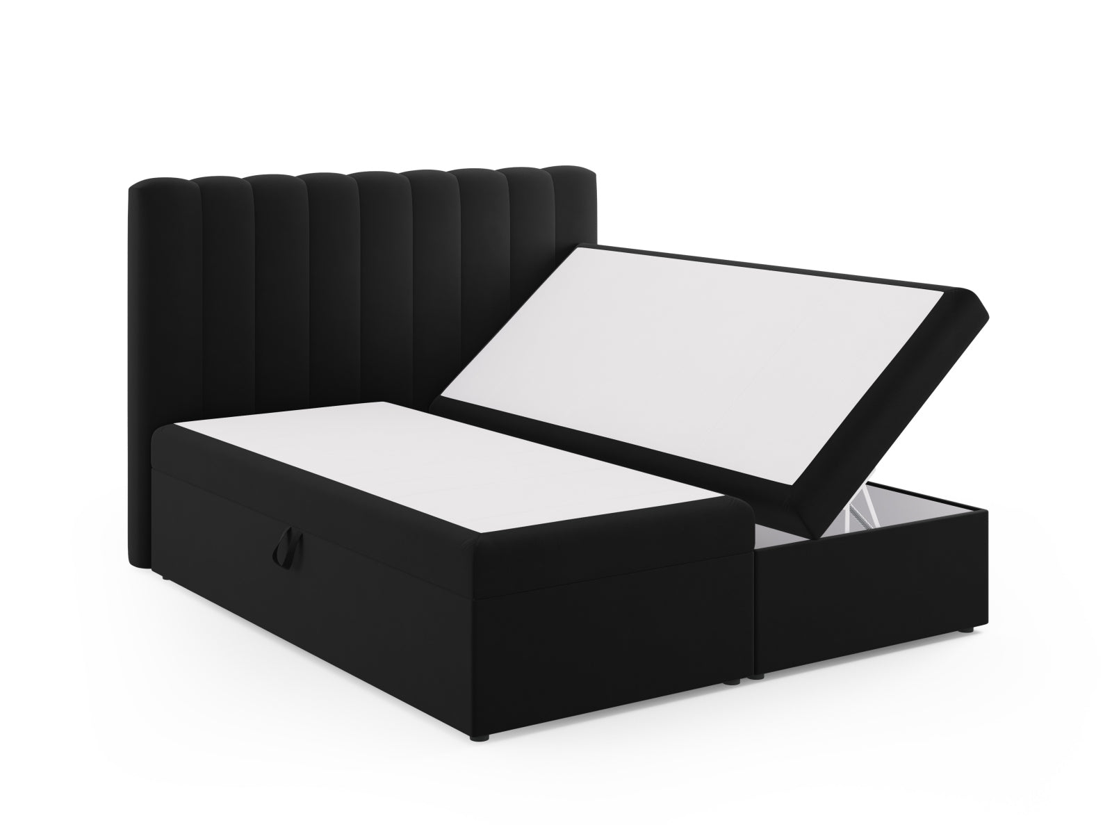 Stilvolles Kelp Boxspringbett Set von Micadoni, inklusive Kopfteil, Boxspring, Matratze und Topper für optimalen Komfort und Schlafqualität.