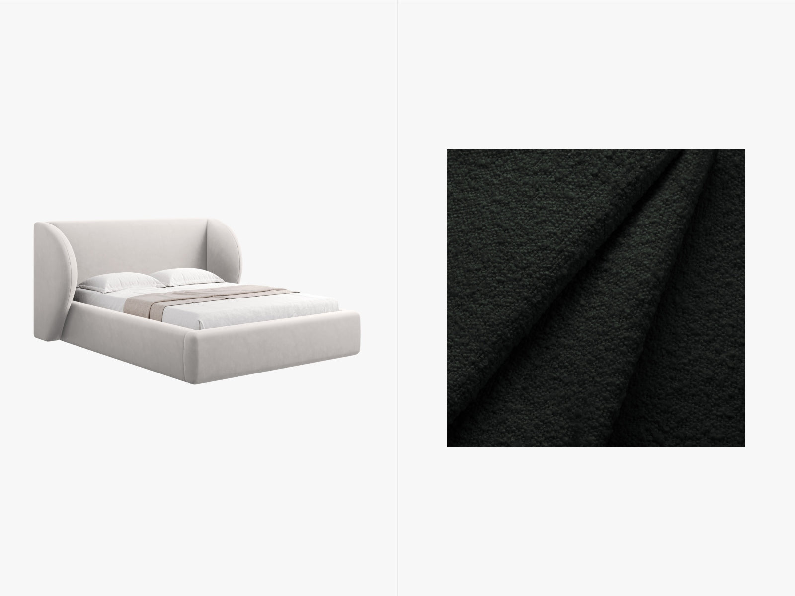 Miley Bett mit Stauraum und Headboard 180cm in Black-Baloo präsentiert im Onlineshop von KAQTU Design AG. Bett ist von Micadoni