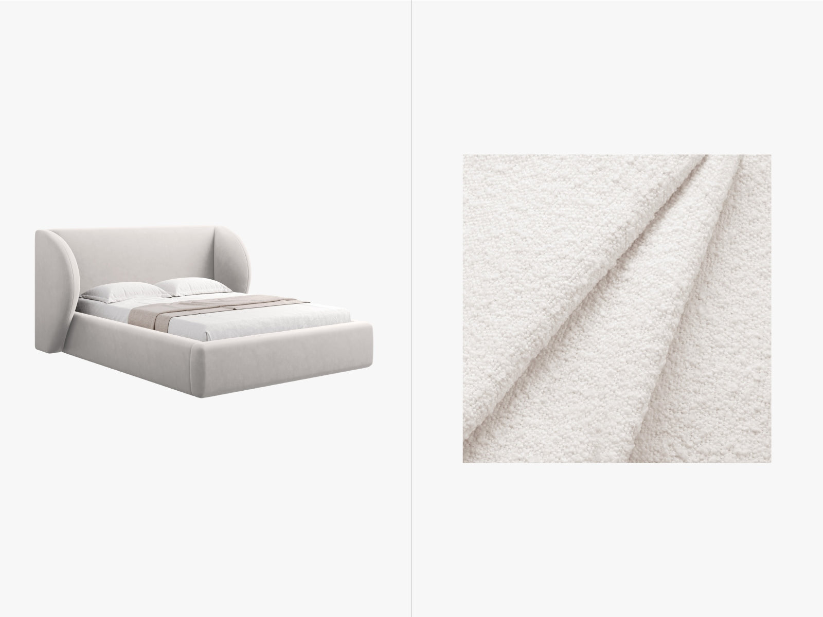 Miley Bett mit Stauraum und Headboard 200cm in White-Baloo präsentiert im Onlineshop von KAQTU Design AG. Bett ist von Micadoni
