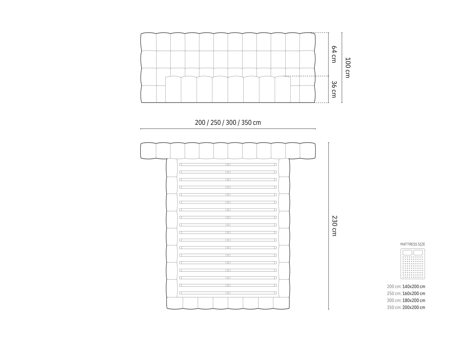 Elegantes Mamaia Boucle Bett in Dunkelolivgrün mit praktischem Stauraum und doppeltem Kopfteil, ideal für stilvolle Schlafzimmer.