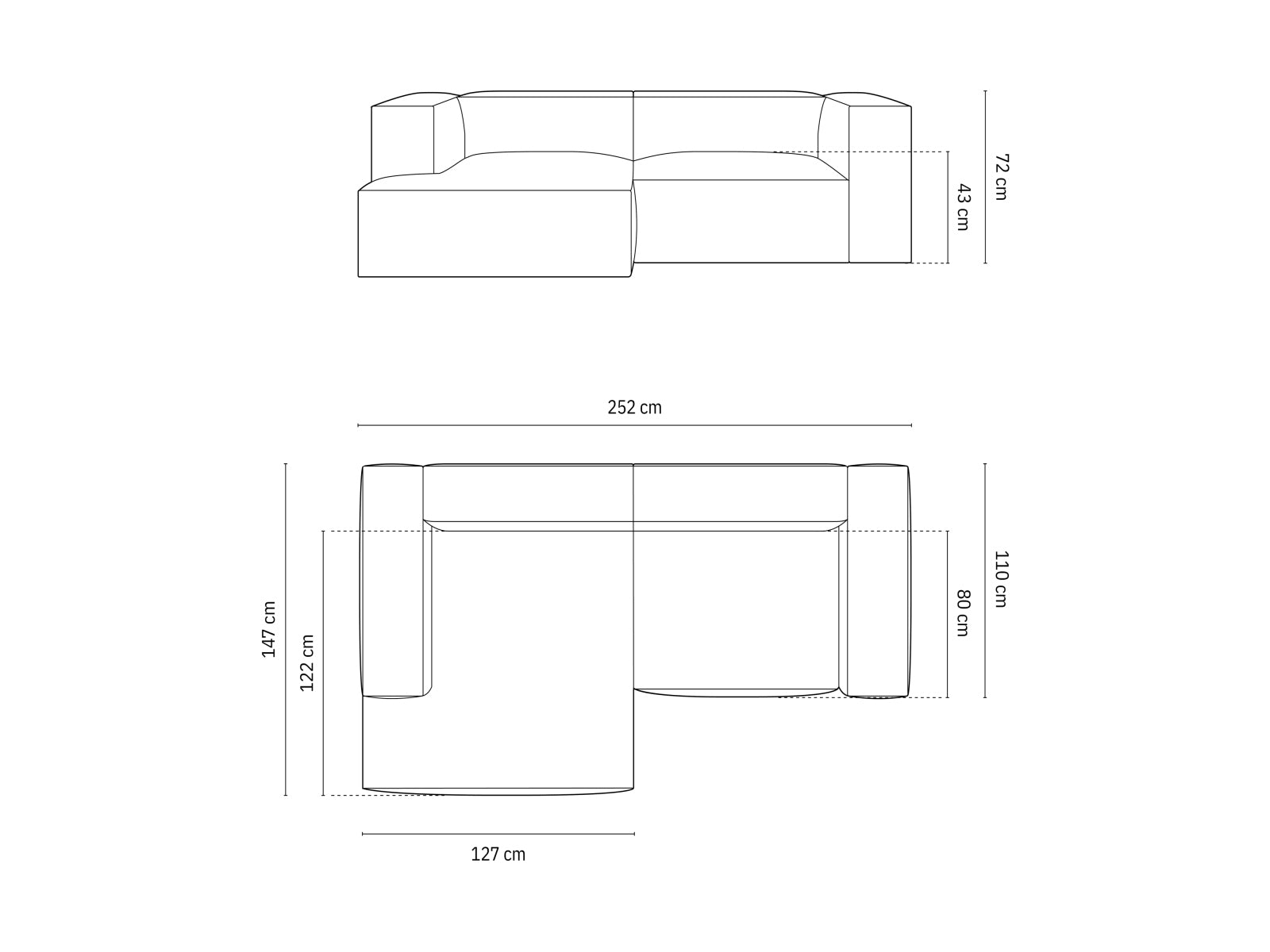 Modernes Nuria Velour Ecksofa links, 3-Sitzer von Micadoni, vereint zeitloses Design mit luxuriösem Sitzkomfort für Ihr Zuhause.
