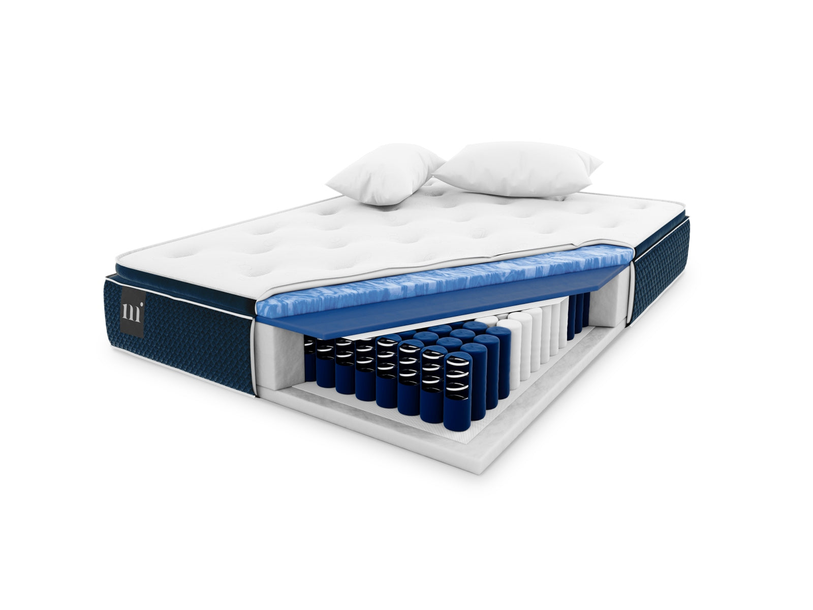 Hochwertige Beni Pocket Spring Matratze von Micadoni, bietet optimalen Komfort und Unterstützung für eine erholsame Nachtruhe.