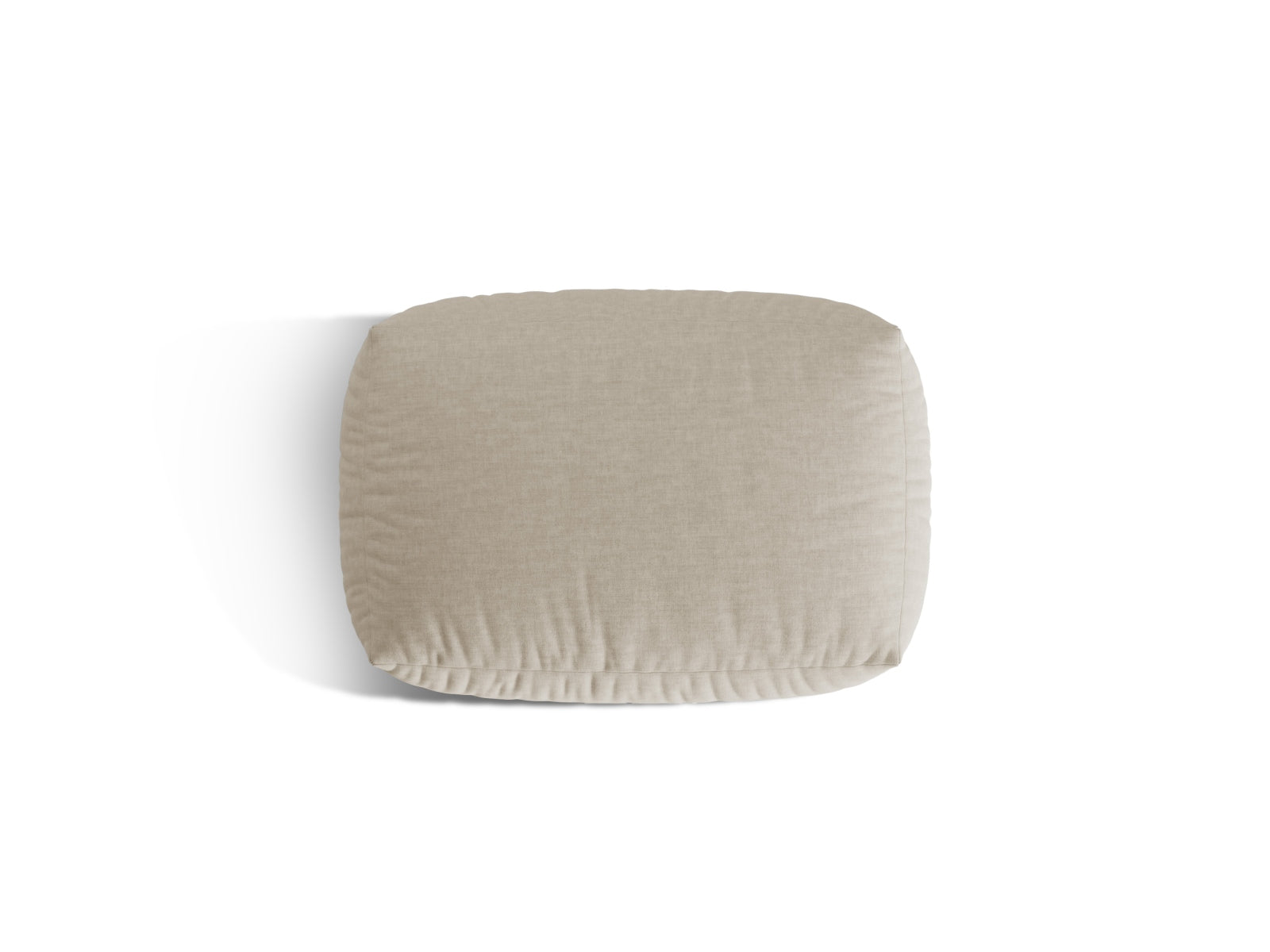 Moderner Martina Pouf in sanftem Beige, bietet zusätzlichen Komfort und Stil für jedes Zuhause. Ideal als Sitz oder Ablagefläche.
