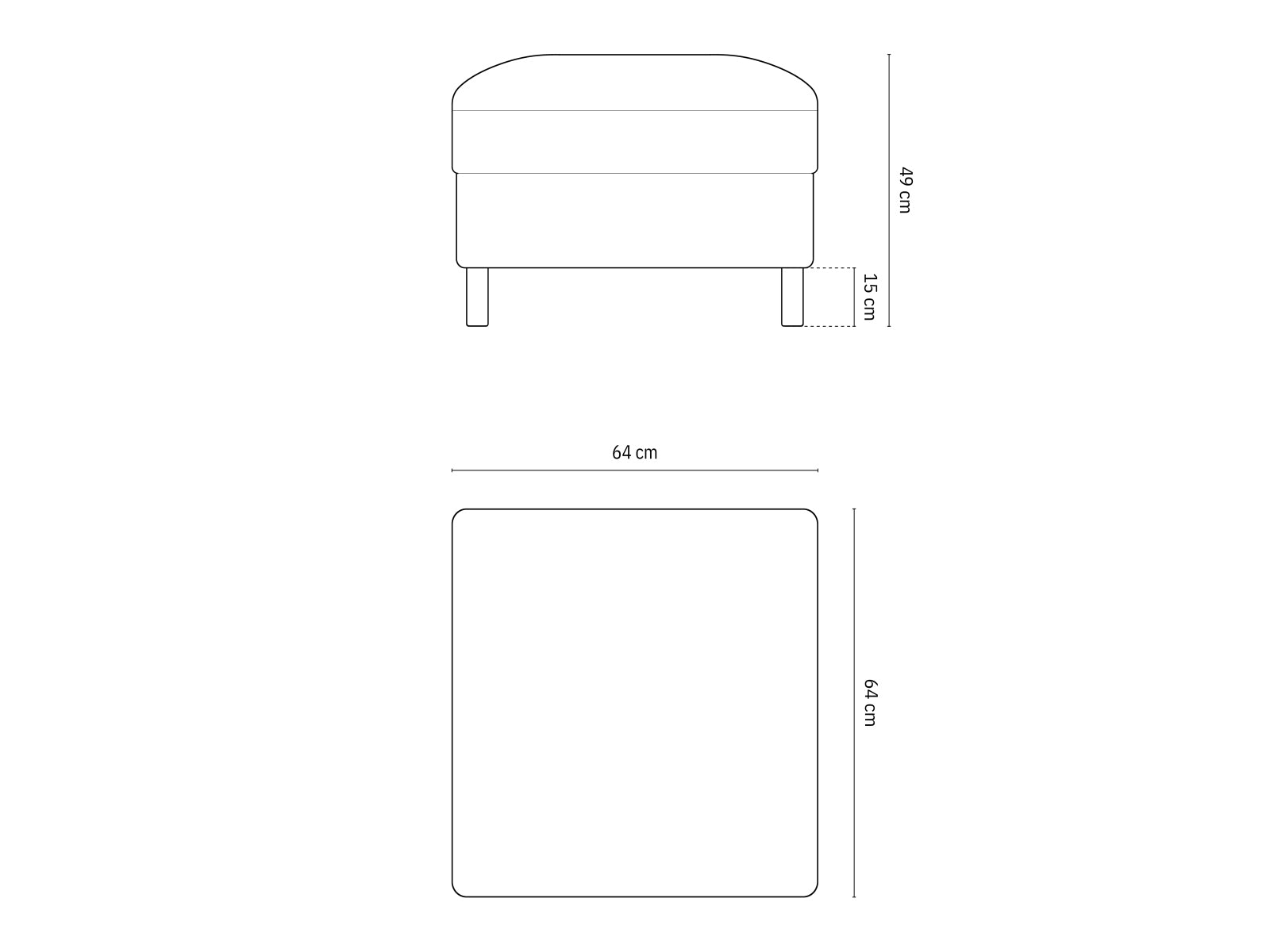Stylischer Eden Pouf 1 Sitzer in dezentem Grau, ideal für individuelle Wohnkonzepte und moderne Raumgestaltungen, erhältlich bei Micadoni.