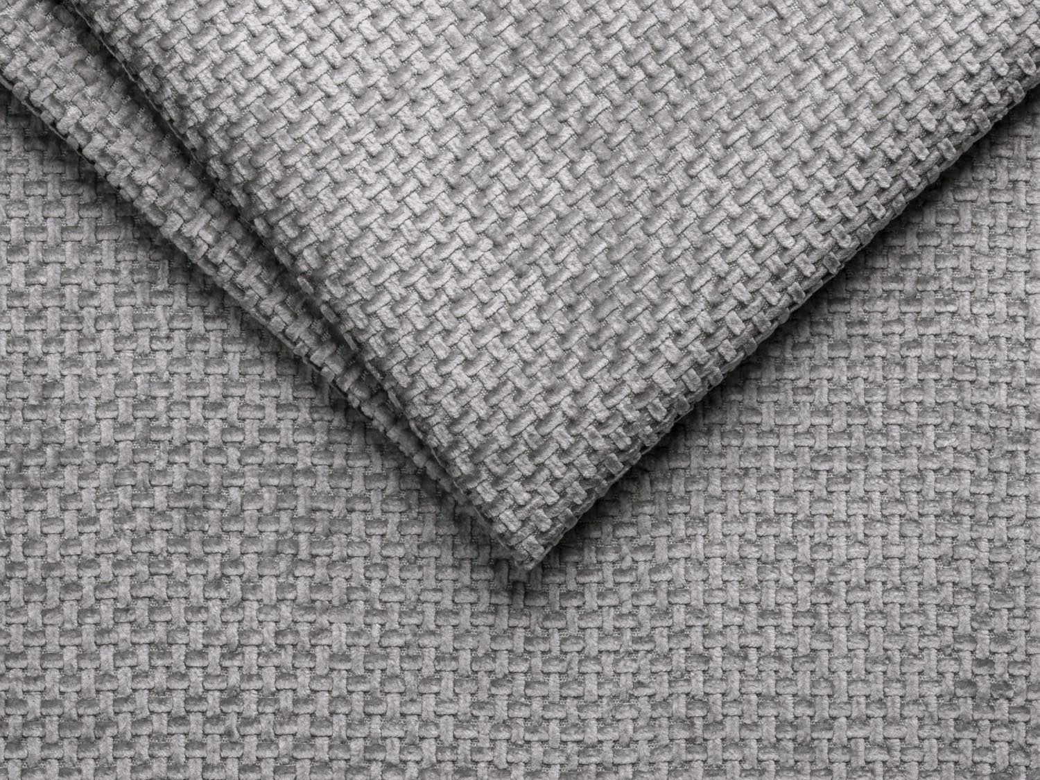Elegantes 5-Sitzer Lupine Modular Sofa links in dezentem Grau, ideal für stilvolle und einladende Wohnräume von Micadoni.