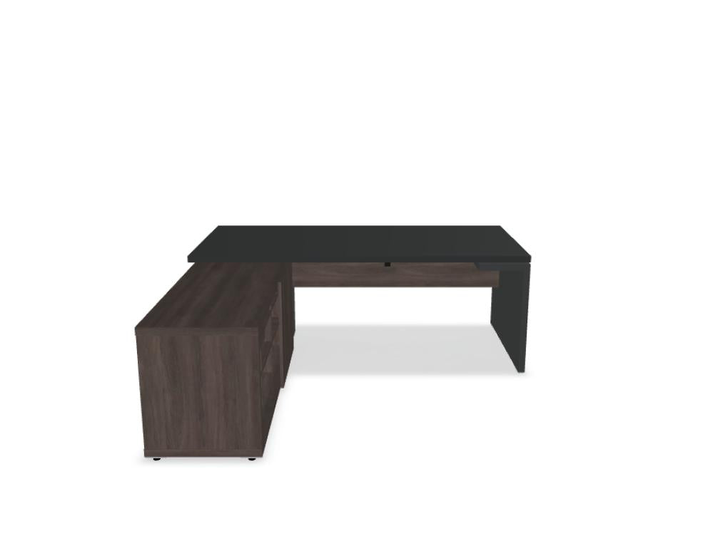 Mito Fenix MITF1L - Chefschreibtisch in FENIX Schwarz Matt präsentiert im Onlineshop von KAQTU Design AG. Schreibtisch ist von Mdd