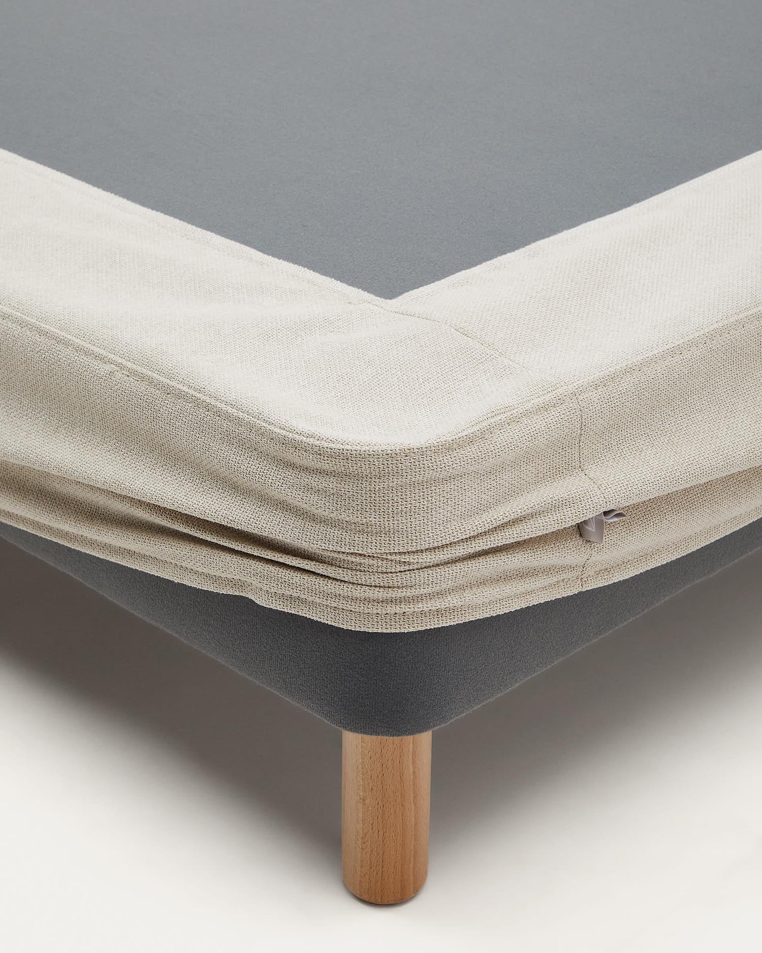 Stilvoller Bettbezug Ofelia in Beige, 160 x 200 cm, aus hochwertigem, strapazierfähigem Polyester. Pflegeleicht und atmungsaktiv für optimalen Schlafkomfort.