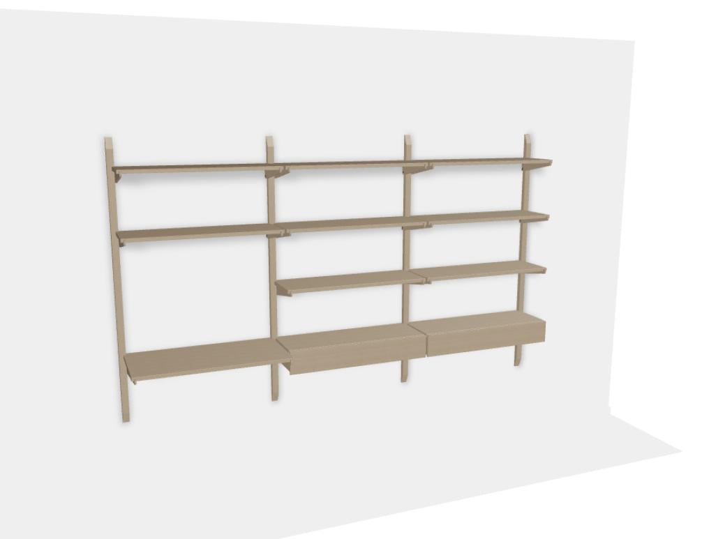 Noki NKI247T - Holzfachboden in Eiche Natur präsentiert im Onlineshop von KAQTU Design AG. Wandregal ist von Tamo