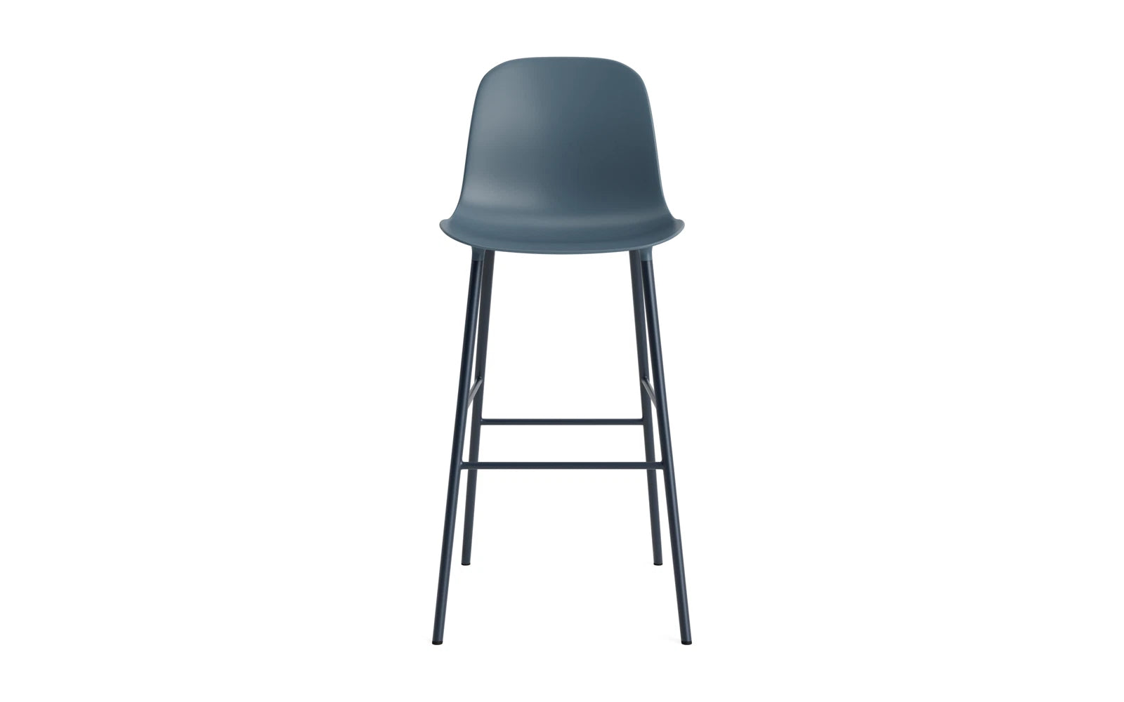 Moderner Form Barstuhl von Normann Copenhagen in Weiß, ideal für stilvolle Bars und Küchen, vereint Funktionalität mit ansprechendem Design.