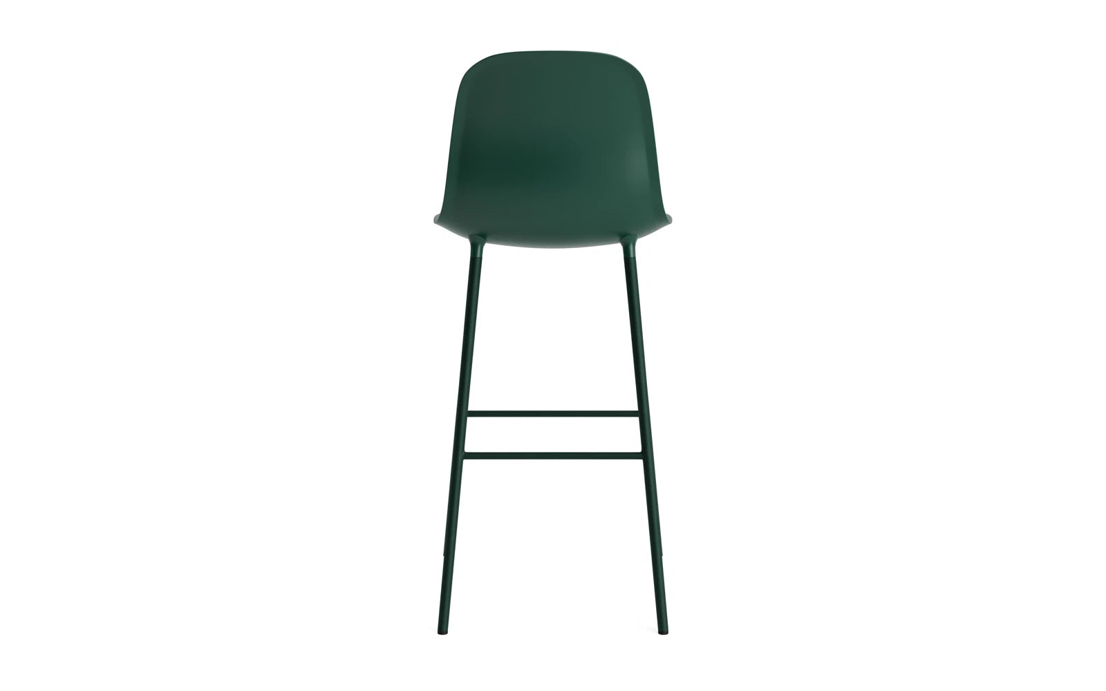 Moderner Form Barstuhl von Normann Copenhagen in stilvollem Weiß, aus robustem Stahl, perfekt für zeitgemäße Innenräume.