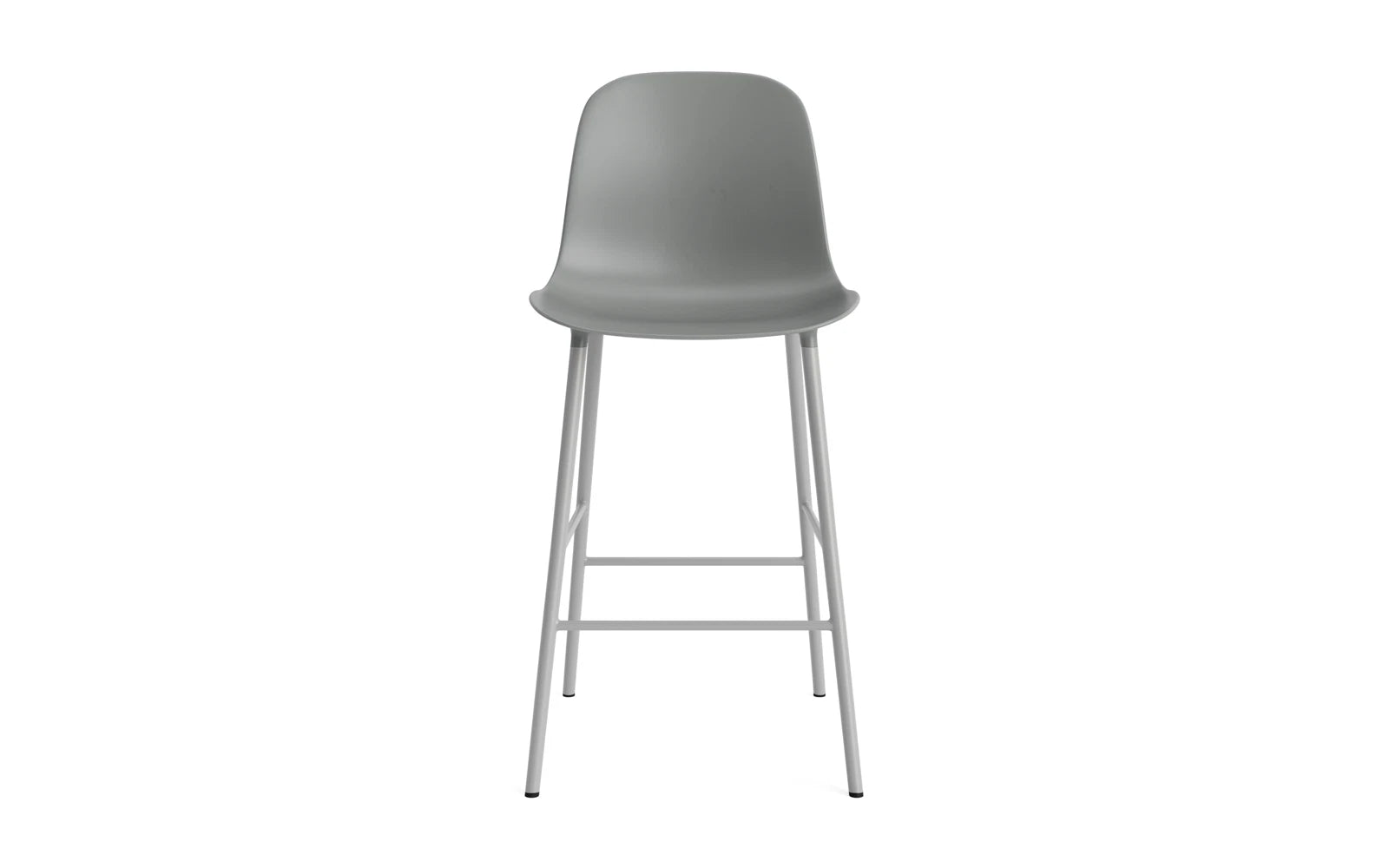 Eleganter Form Barstuhl von Normann Copenhagen in Weiß, ideal für stilvolle Bars und Küchen, vereint Komfort und modernes Design.