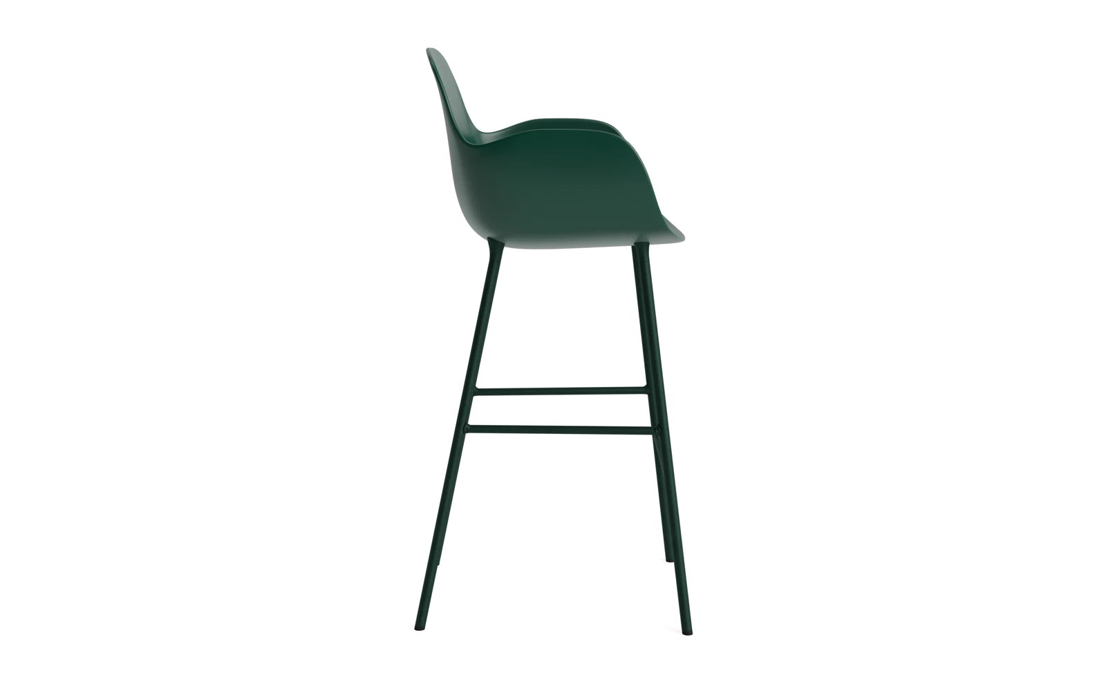 Eleganter Form Barstuhl mit Armlehne von Normann Copenhagen, perfekt für stilvolle Bars und moderne Wohnambiente.