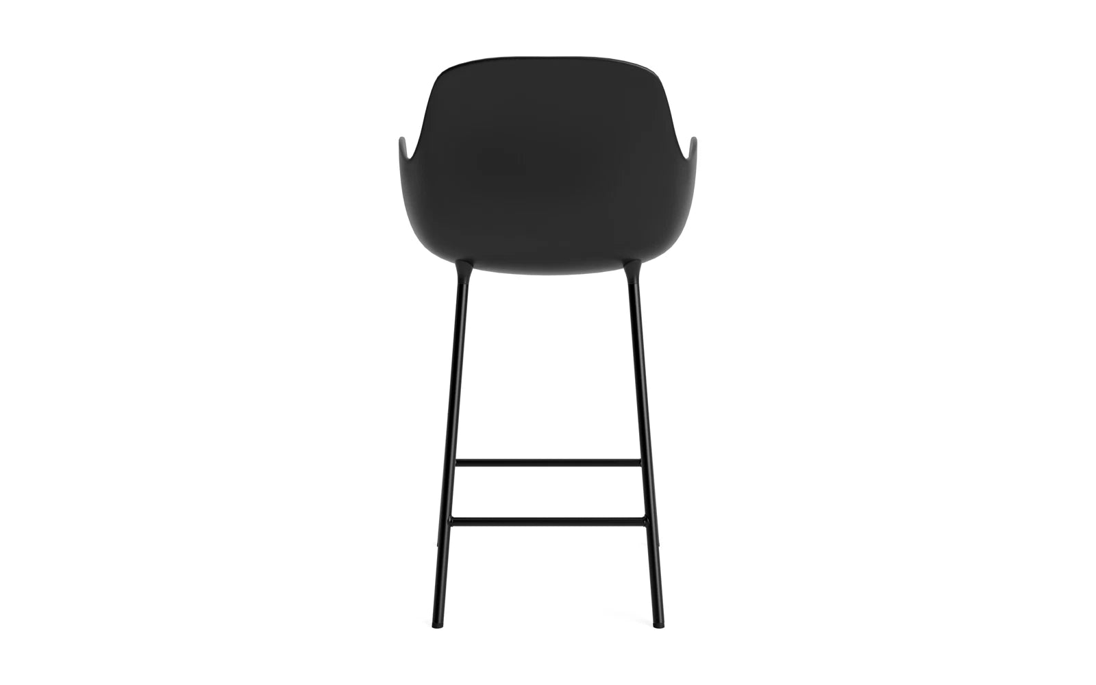 Stylischer Form Barstuhl mit Armlehne von Normann Copenhagen, ideal für moderne Bars und Essbereiche, vereint Komfort und zeitgemäßes Design.