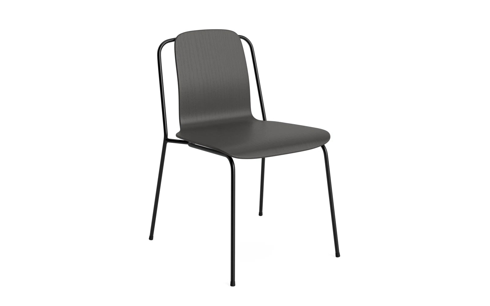 Eleganter Studio Stuhl von Normann Copenhagen mit modernem Stahlgestell und ergonomischer Sitzschale, perfekt für stilvolle Innenräume.
