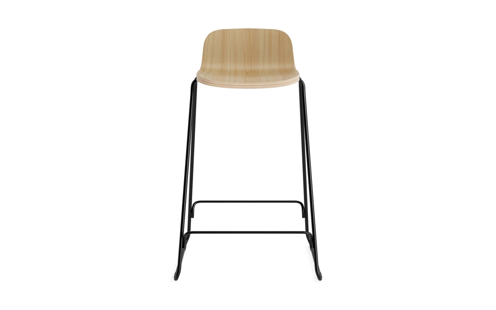 Moderner Just Barhocker mit Rückenlehne von Normann Copenhagen, ideal für stilvolle Bars und Küchen, vereint Funktionalität und Design.