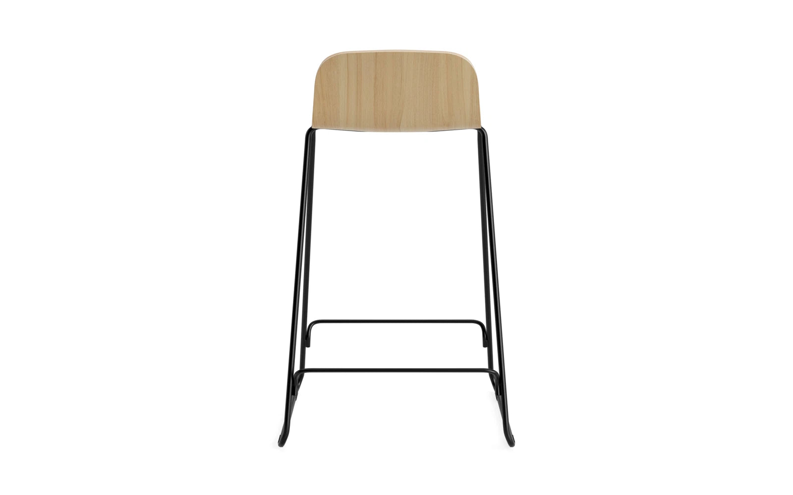 Stylischer Just Barhocker mit komfortabler Rückenlehne von Normann Copenhagen, ideal für trendige Bars und stilvolle Essbereiche.