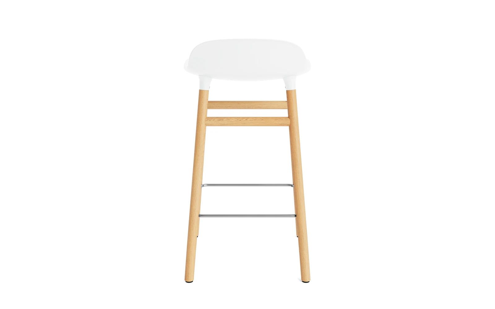 Moderner Form Barhocker von Normann Copenhagen in stilvollem Weiß, perfekt für zeitgemäße Einrichtungen, mit komfortabler Sitzhöhe von 65 cm.