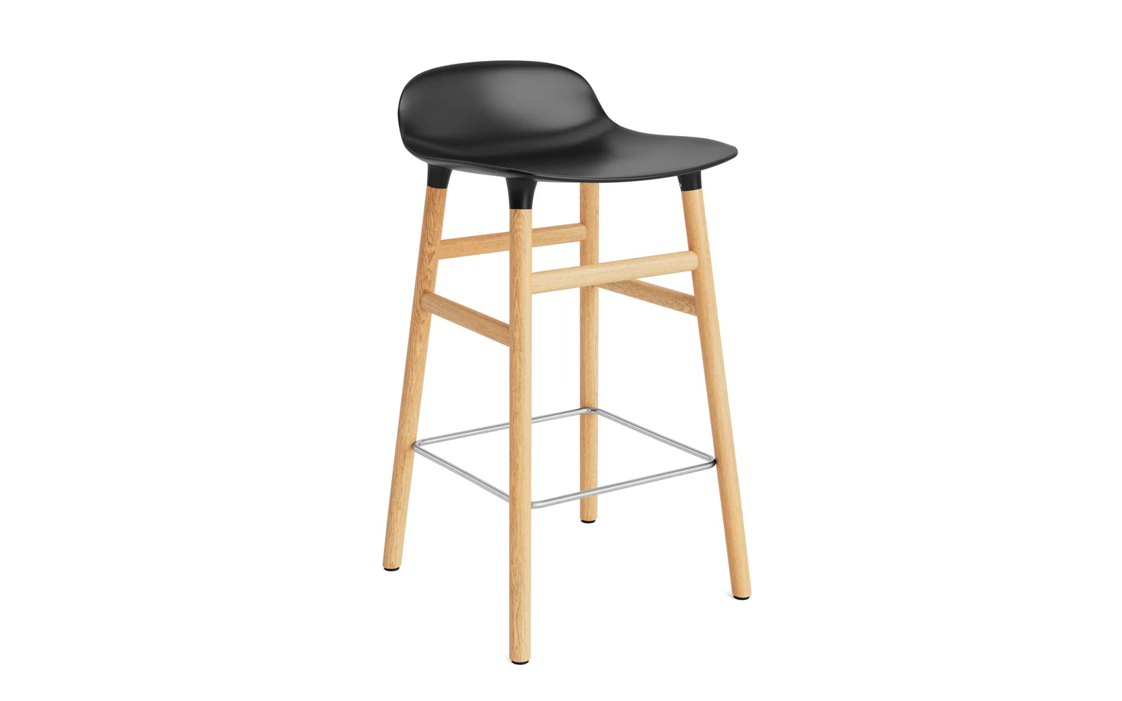 Eleganter Form Barhocker von Normann Copenhagen, ideal für stilvolle Innenräume, vereint modernes Design mit optimalem Sitzkomfort.