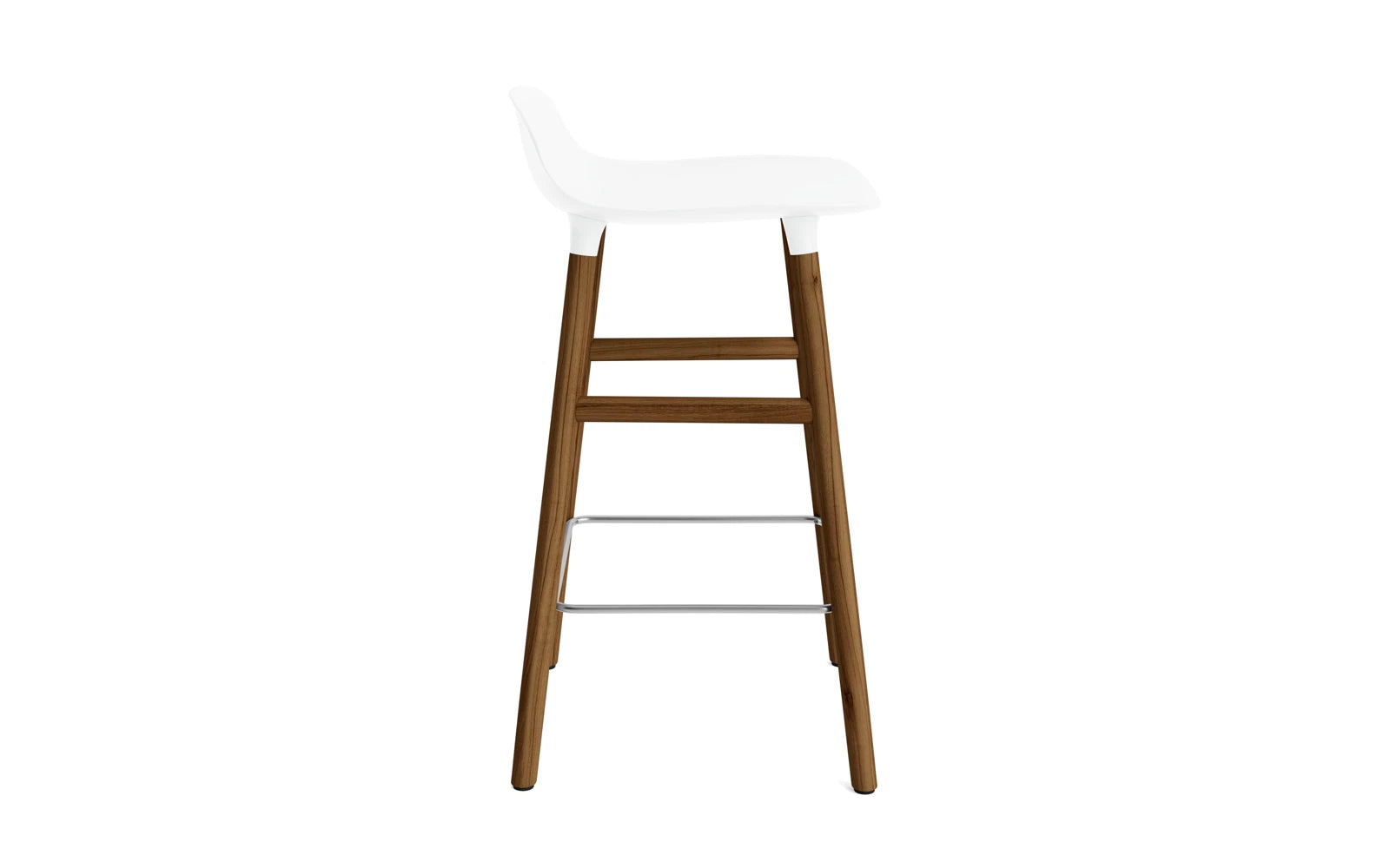 Moderner Form Barhocker von Normann Copenhagen in Weiß, 65 cm hoch, perfekt für zeitgemäße Wohnräume und elegante Barbereiche.