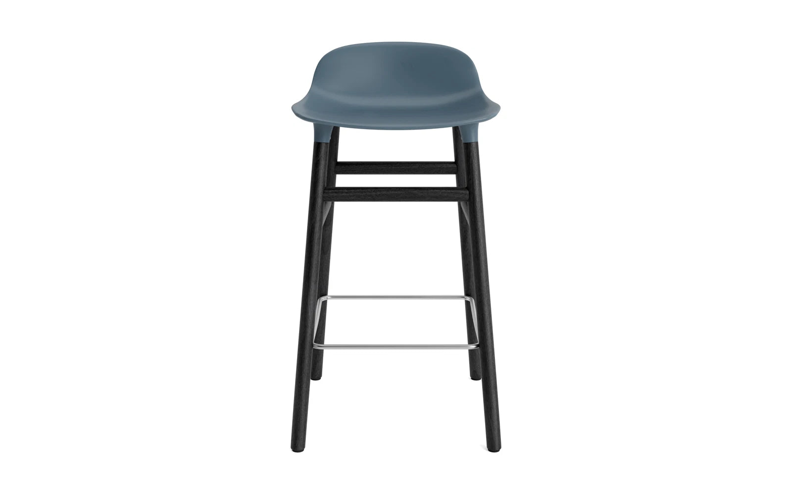 Entdecken Sie den Form Barhocker von Normann Copenhagen: Eleganter 65 cm hoher Barstuhl in Weiß, aus robustem Polypropylen und Stahl, ideal für moderne Interiors.