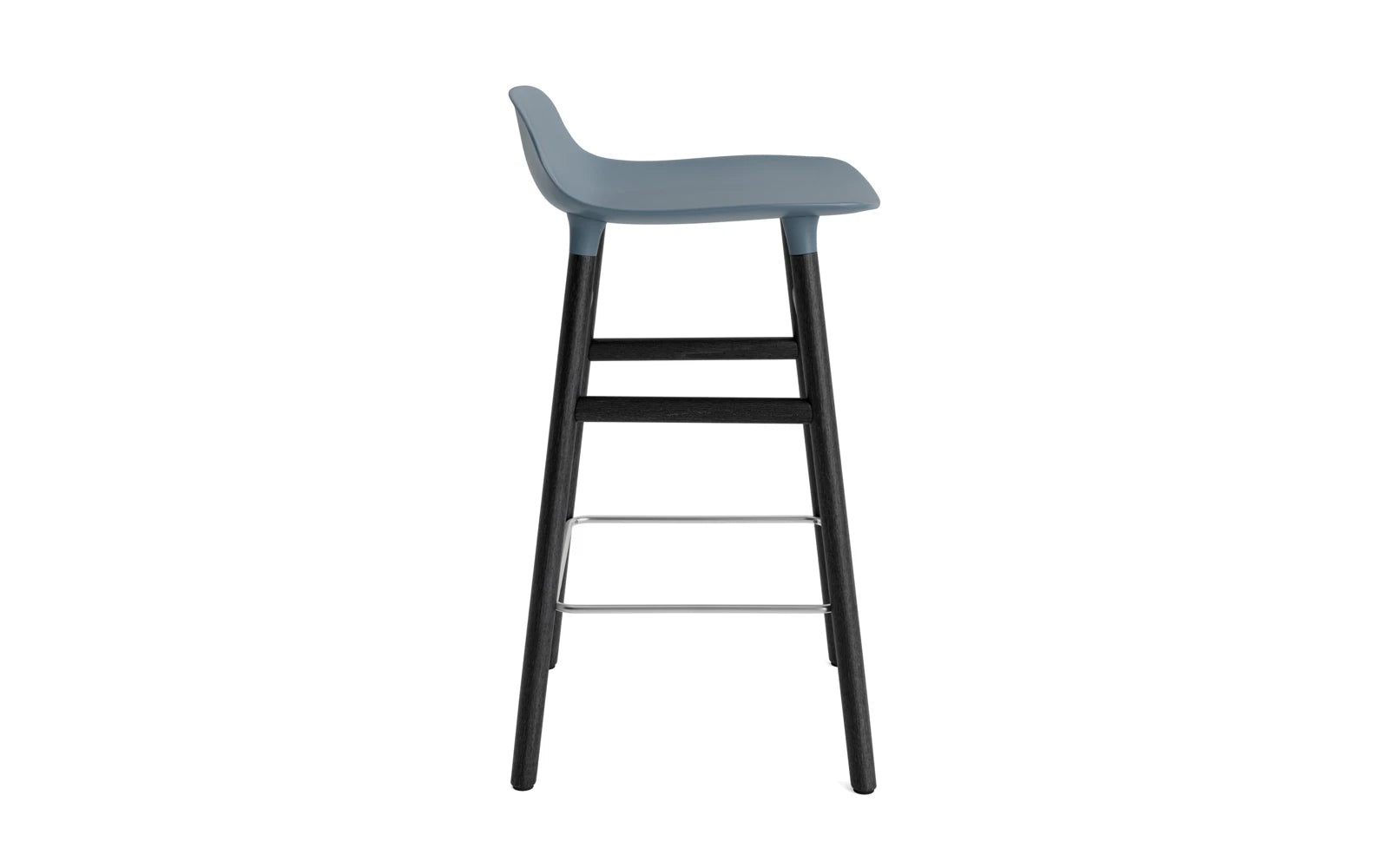 Stylischer Form Barhocker von Normann Copenhagen in Weiß, 65 cm hoch, aus langlebigem Polypropylen und Stahl, perfekt für zeitgemäße Wohnräume.