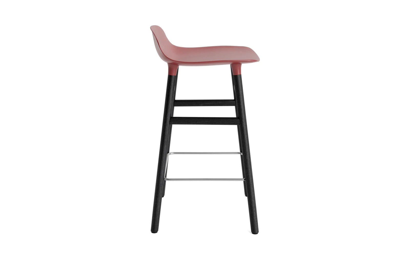 Moderner Form Barhocker von Normann Copenhagen in stilvollem Weiß, gefertigt aus robustem Polypropylen und stabilem Stahl, perfekt für zeitgemäße Einrichtung.